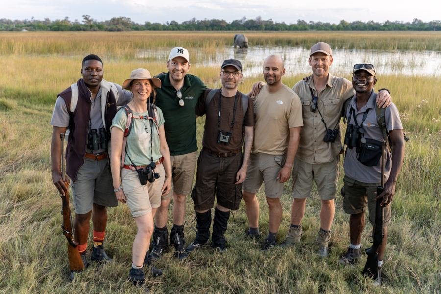 The 2026 group with their guides in the Delta